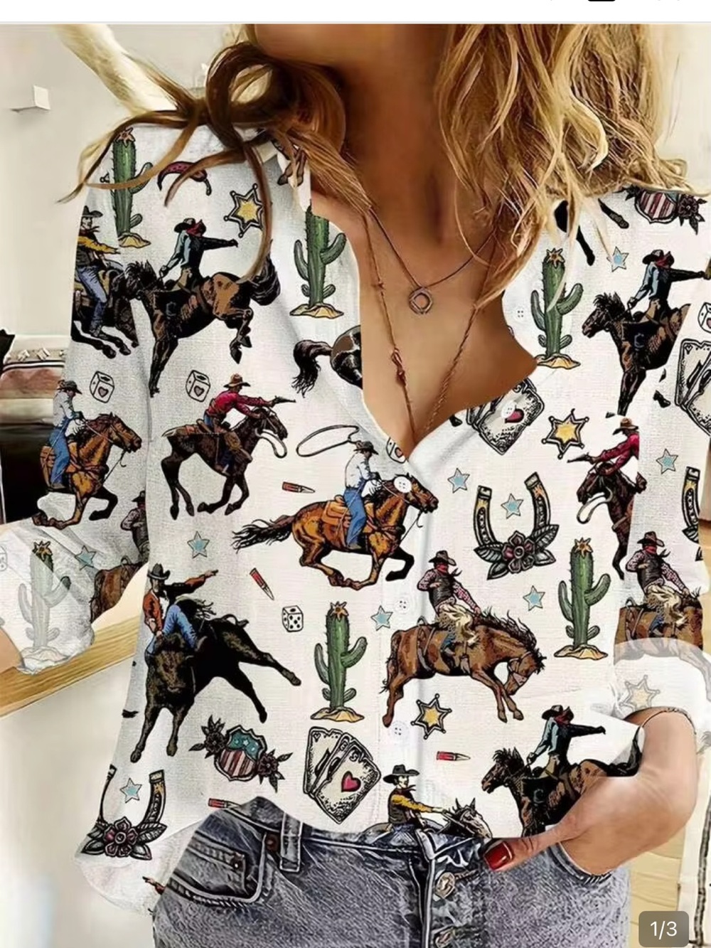 Western button down top
